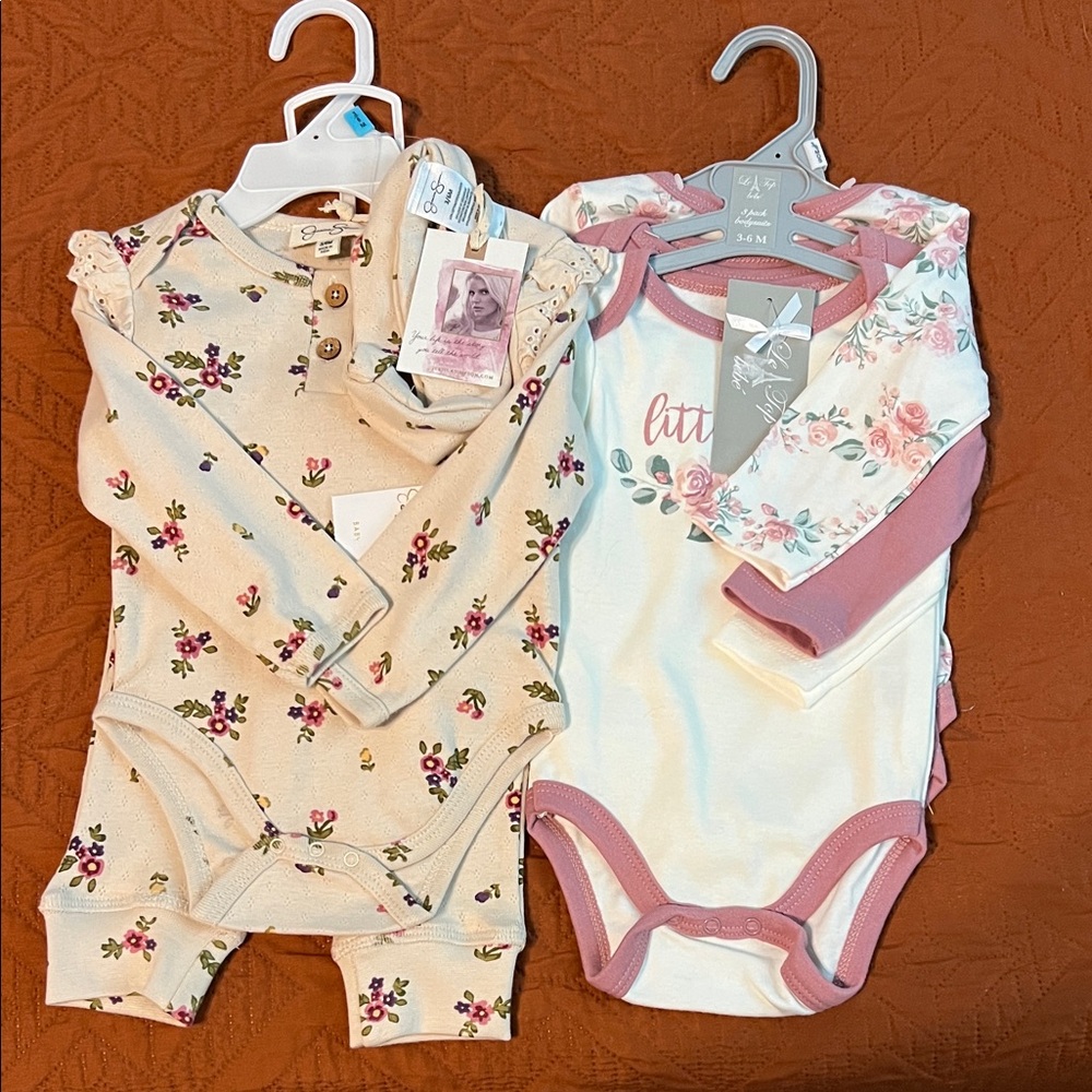 Jessica Simpson Floral and Pink Kids Matching Set